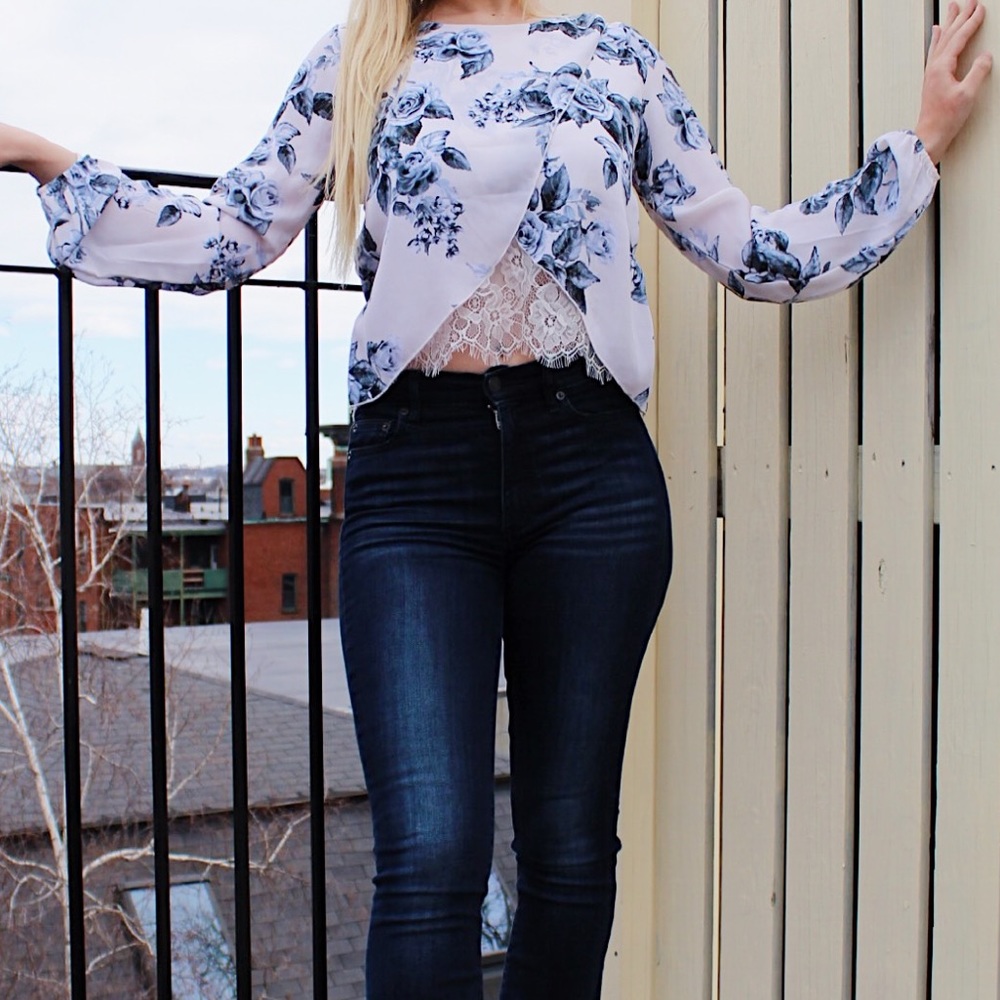 Brand new la gabana silk blouse!